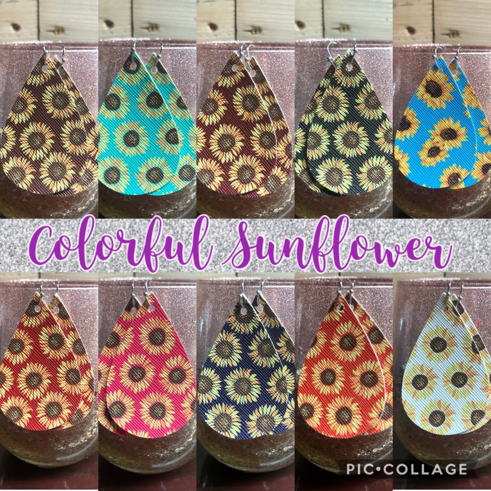 Sunflower earrings